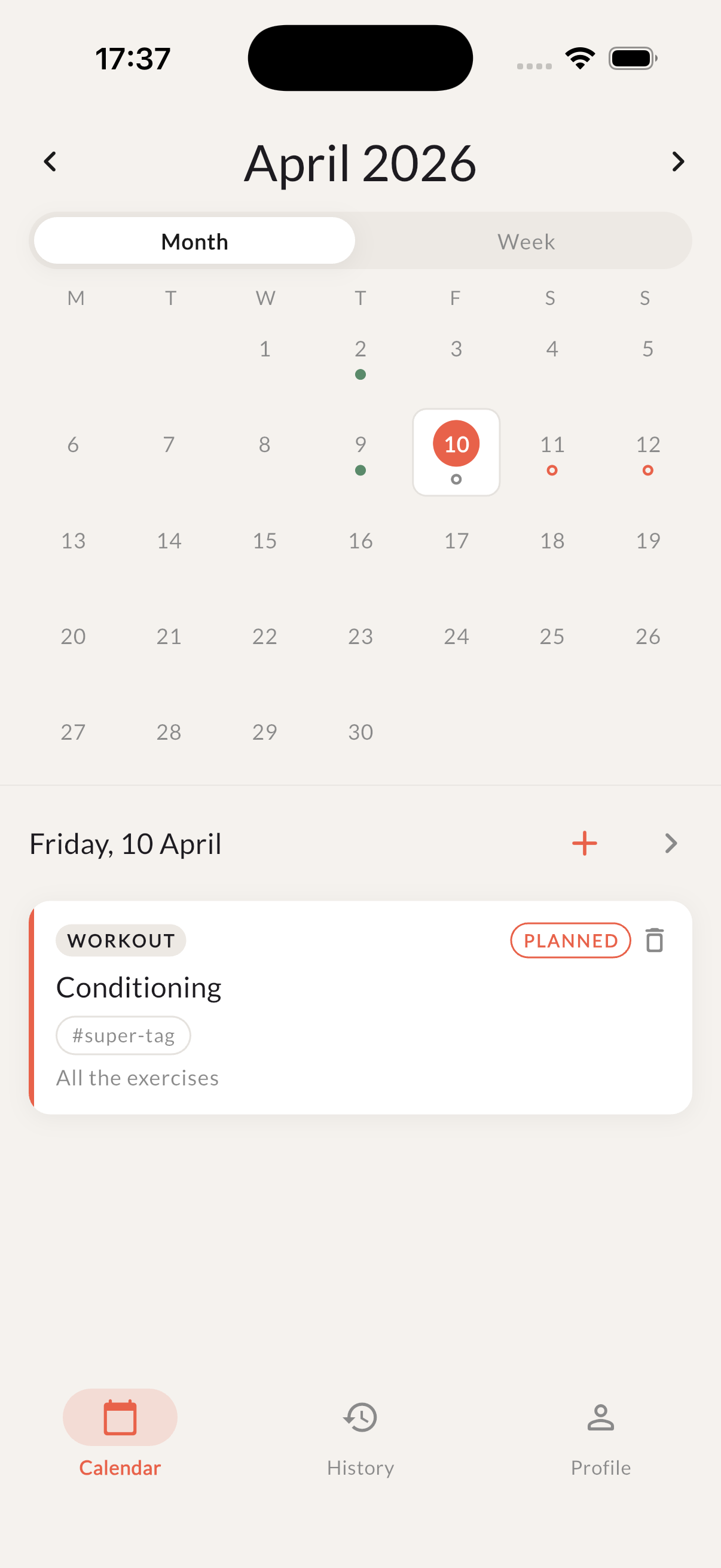 Calendar View